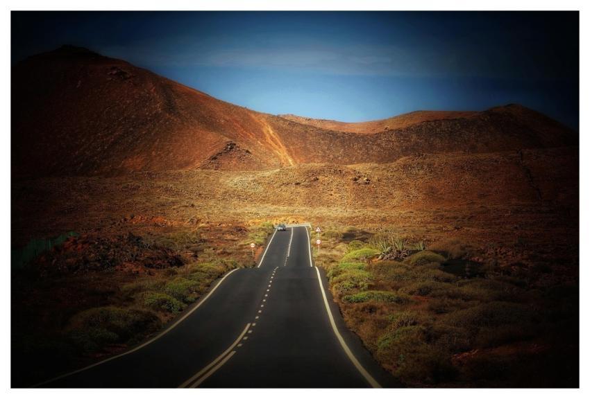 Landscape Road Street Lava Stone