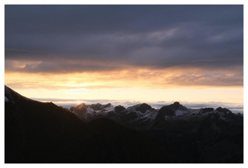 Mountains Alps Sunset Summit