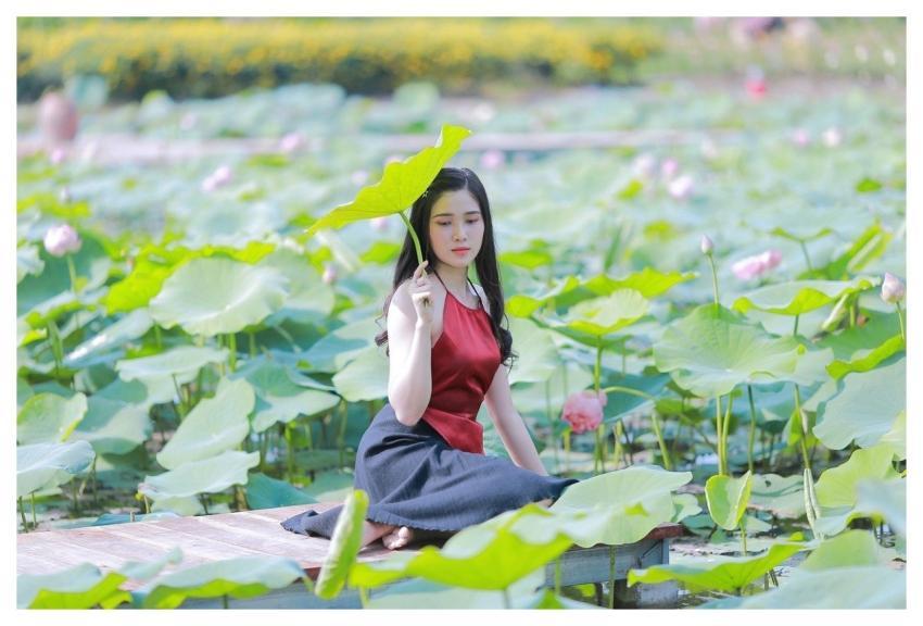 Woman Beautiful Flowers Model Nature