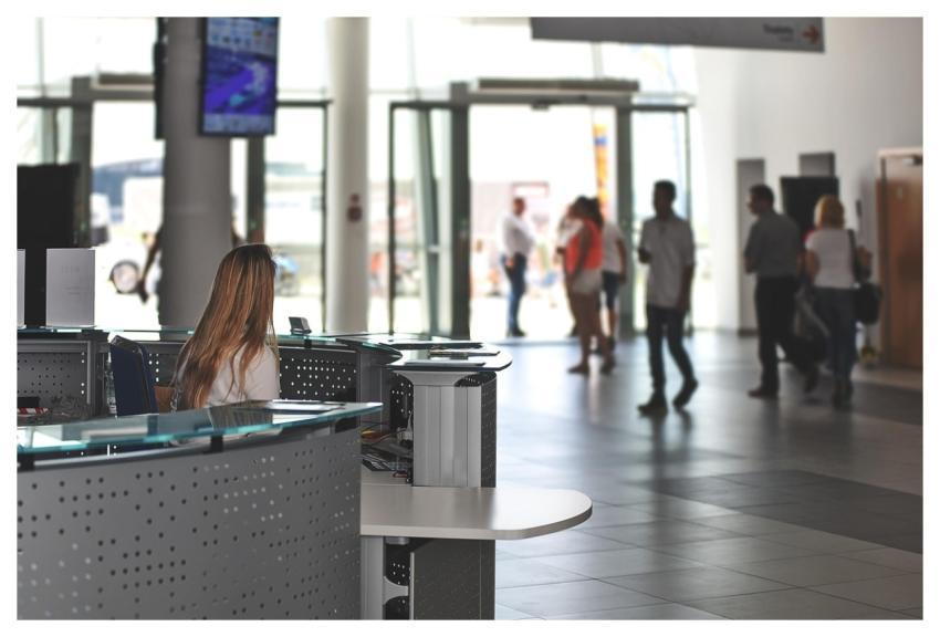 Reception Woman Secretary Corporation