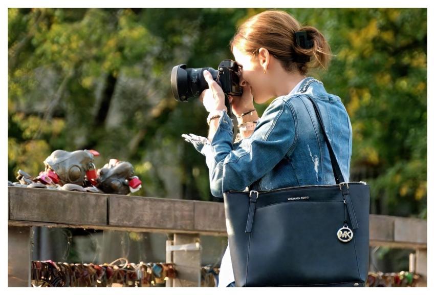 Woman Taking Photos Photographer Camera