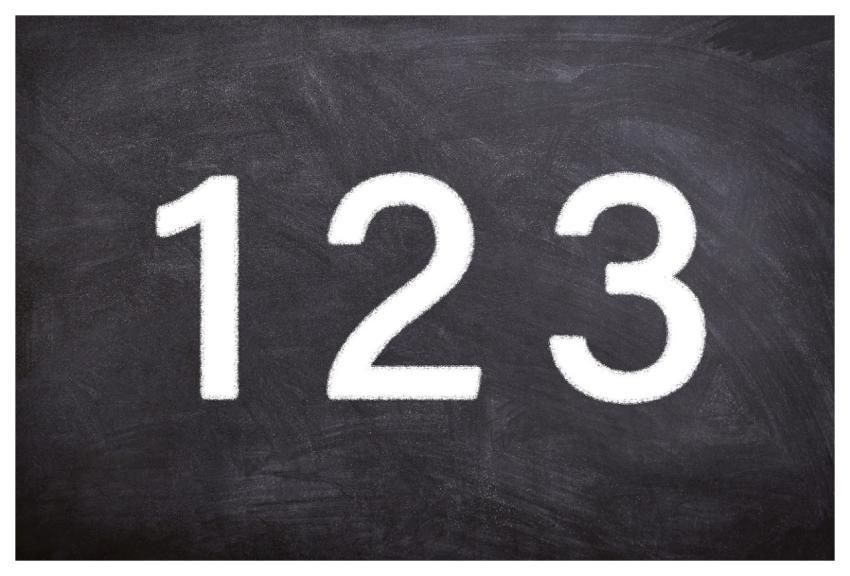 Education Numbers Writing Blackboard