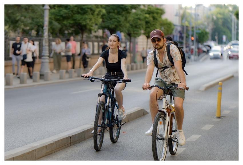 People Bicyclists Running Bikes