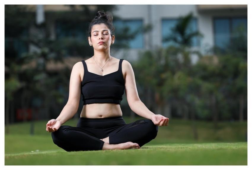 Woman Meditation Pose Portrait