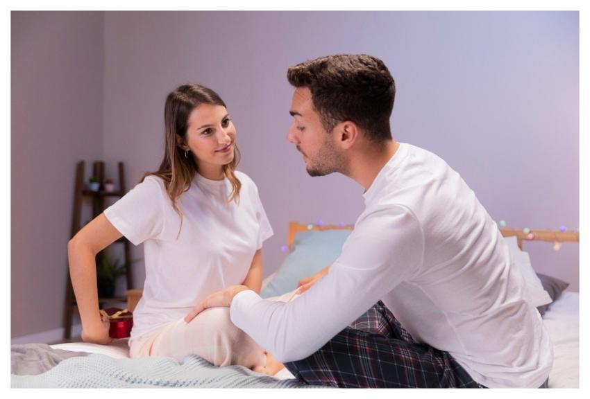 Couple Man Woman Present