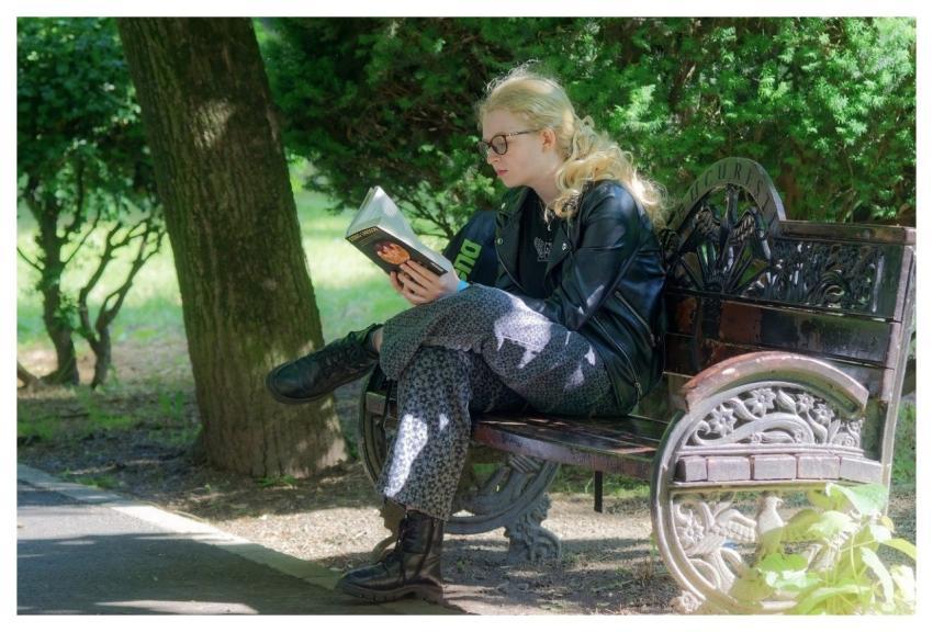 Girl Casual Blond Glasses