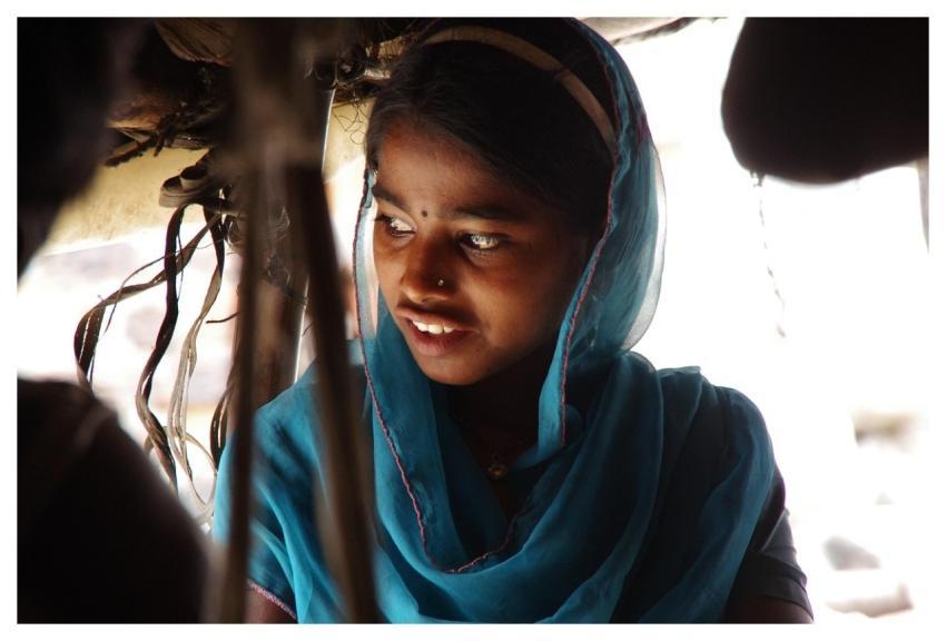 Indian Girl Slum Portrait