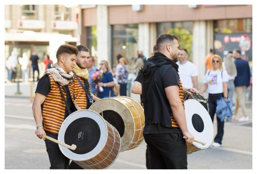 People Boys Drums Parade