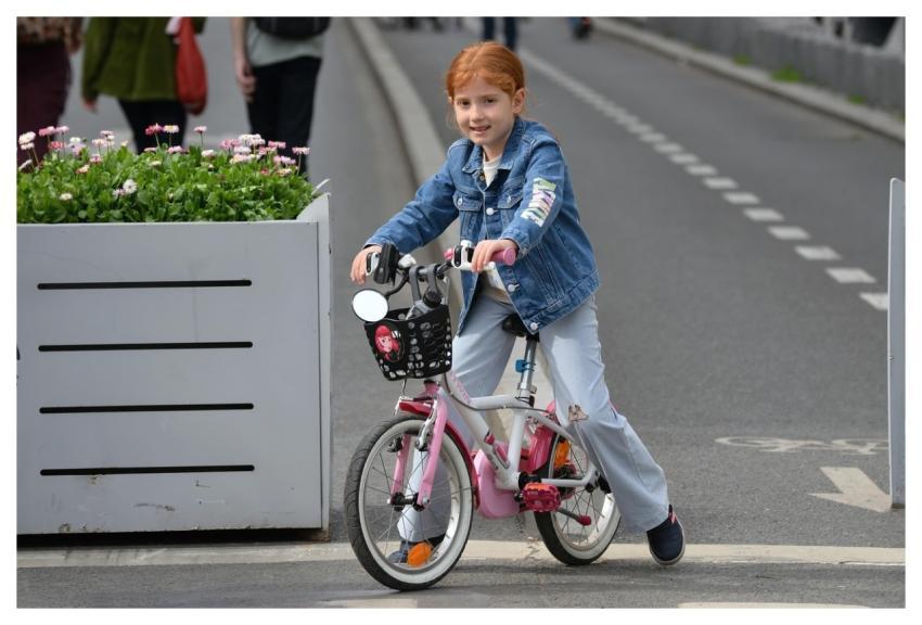 Girl Child Bicycle Street