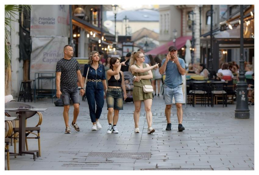 People Group Walking Young