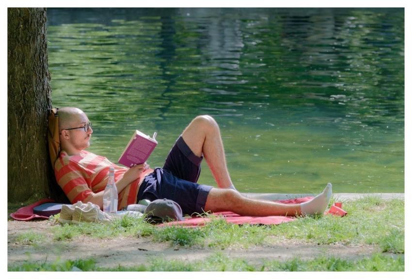 Man Young Reading Book