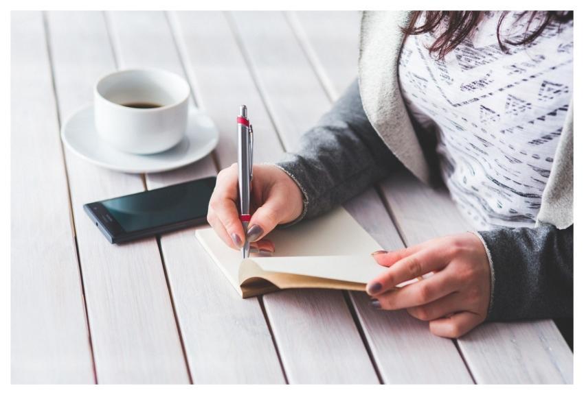 Woman Write Notepad Girl