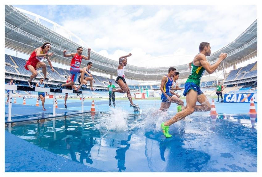 Action Athletes Competition Hurdles