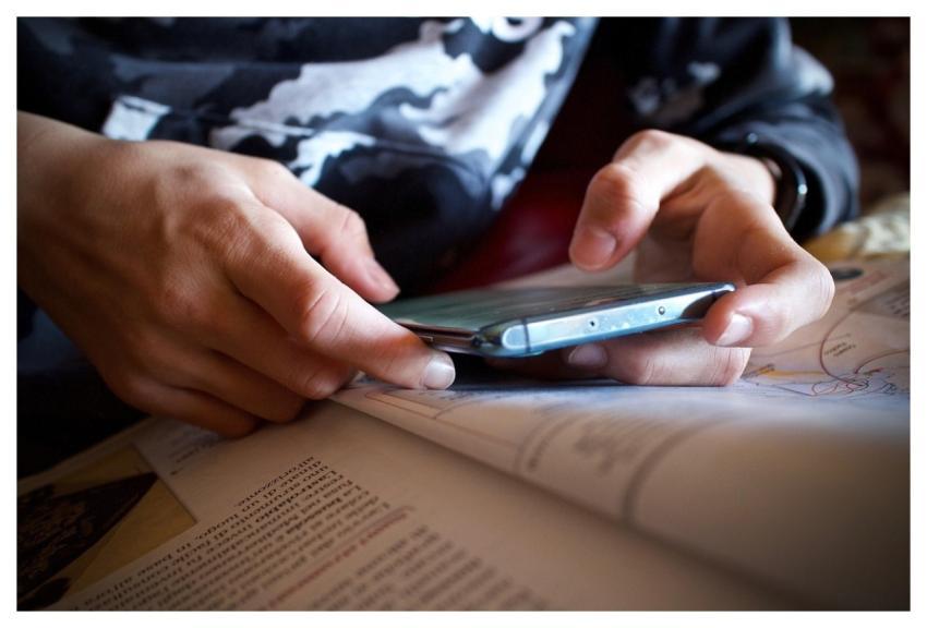 Lesson School Book Mobile Phone