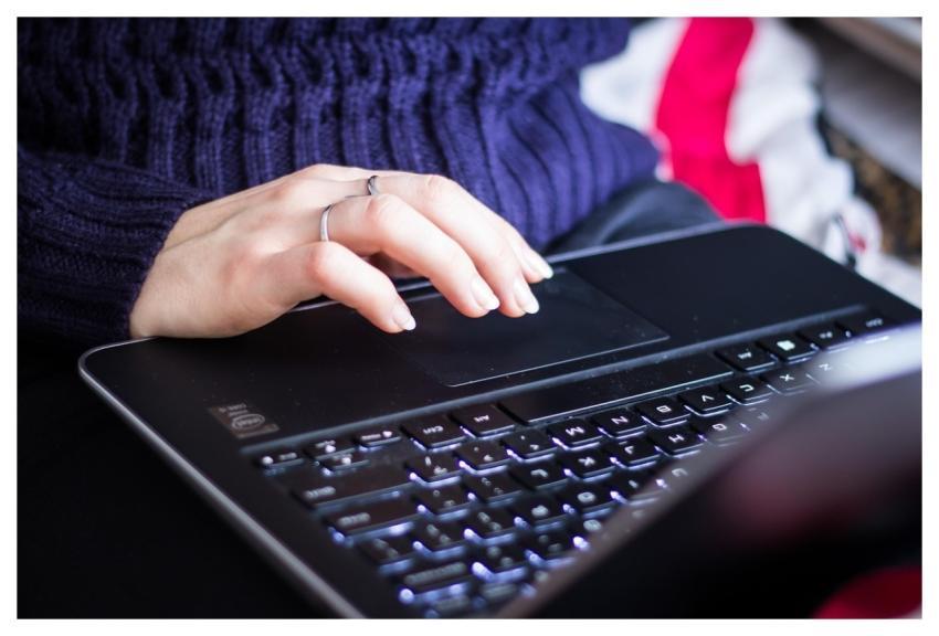 Laptop Computer Typing Working