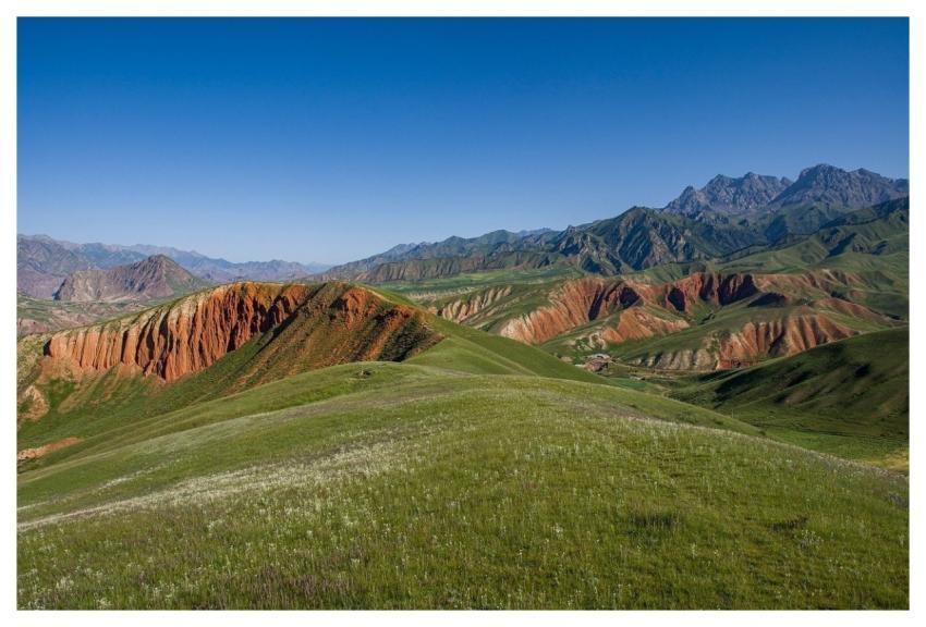Grassland Landscape Blue Sky Green
