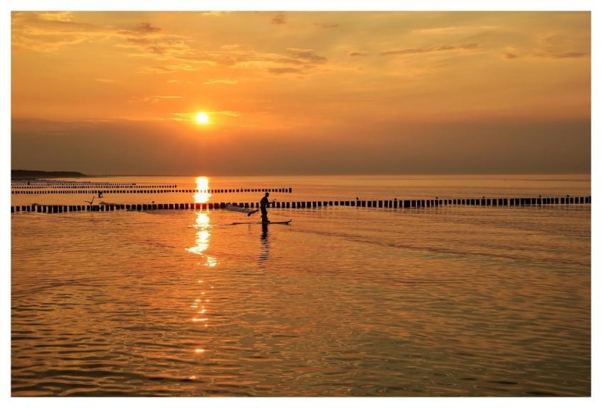 Sunset Sea Paddle Water