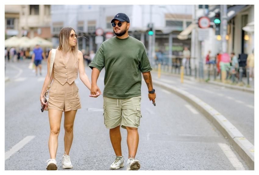 Couple People Street Young