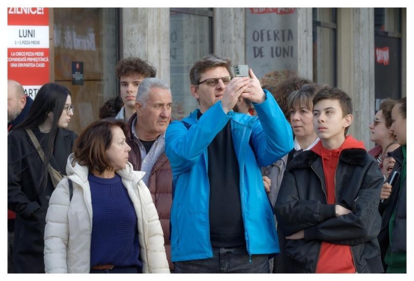 People Crowd Outdoors Street