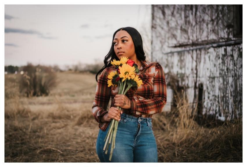 Woman Flowers Model Flower Background