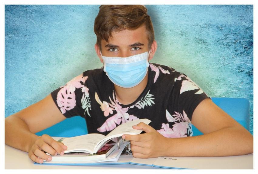 Student Face Mask Books Learn