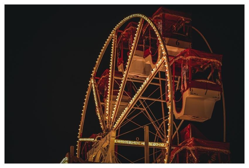 Ferris Wheel Christmas Market Amusement Park Fair