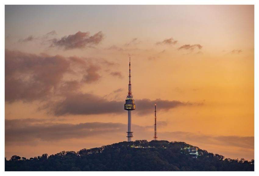 Night View Dark Seoul Korea