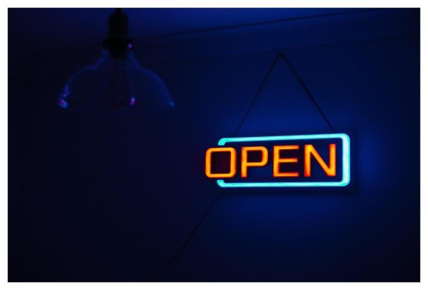 Open Sign Neon Lights Illuminated Signage