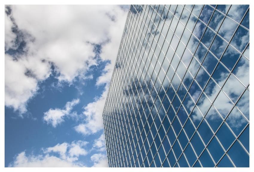 Building Reflection Clouds Sky