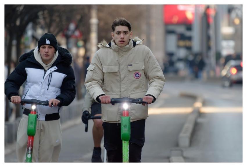 Boys Electric Scooter Town Riding
