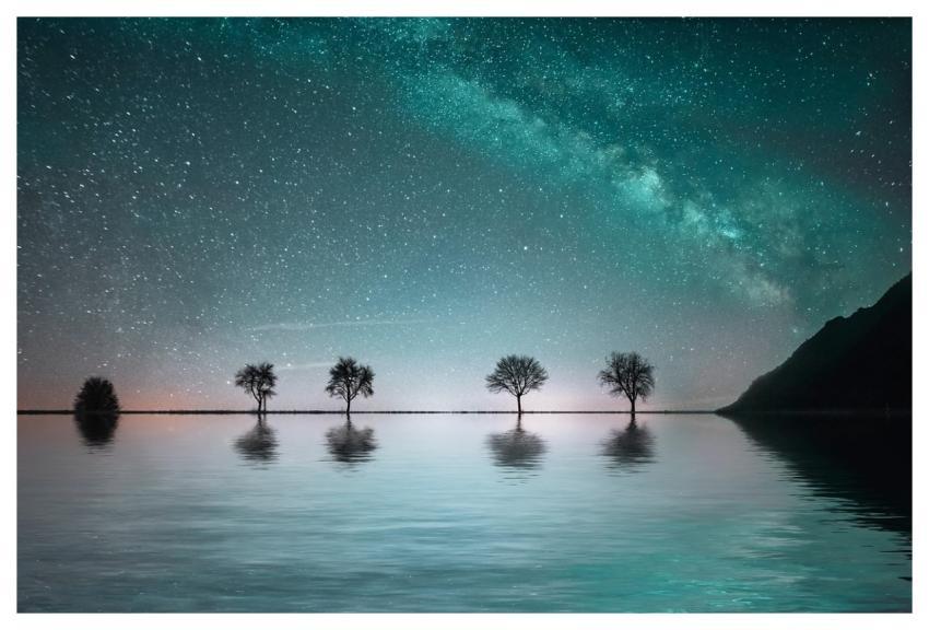 Lake Stars Night Mountain