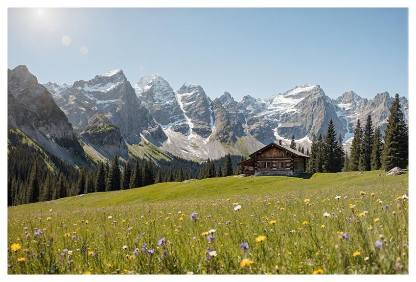 Alps Switzerland Austria Flower Background