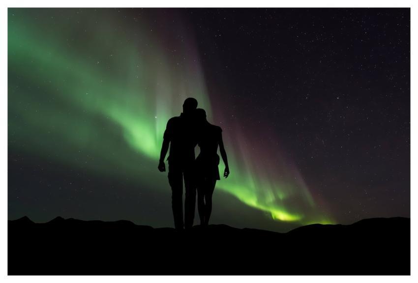 Silhouette People Northern Lights Thedigitalartist