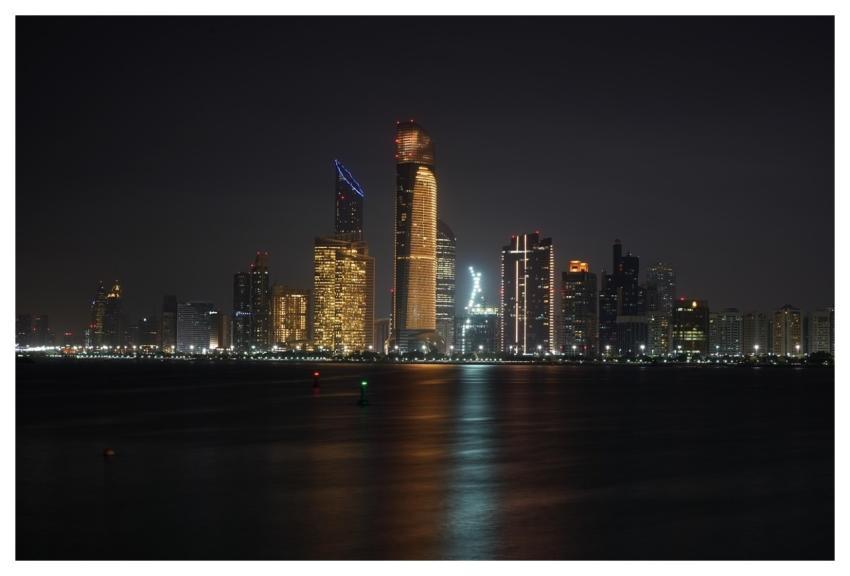 Abudhabi Skyline City Night