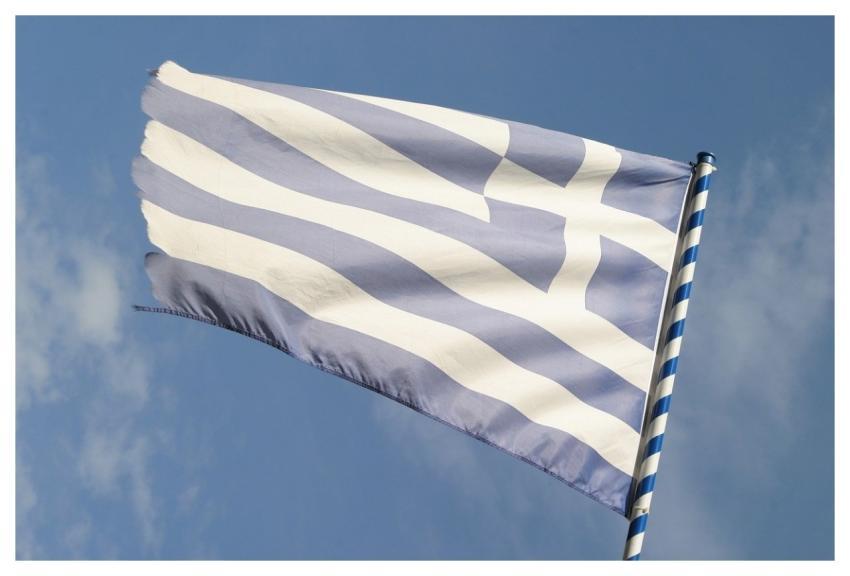 Greece Flag Stripes Blue