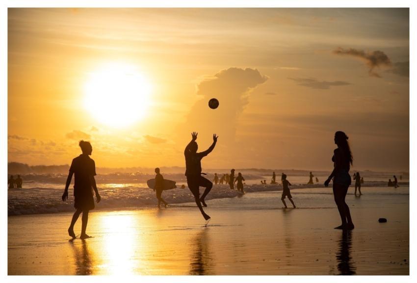 Sunset Volleyball Nature Beach