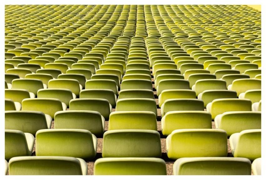 Chairs Rows Pattern Back View