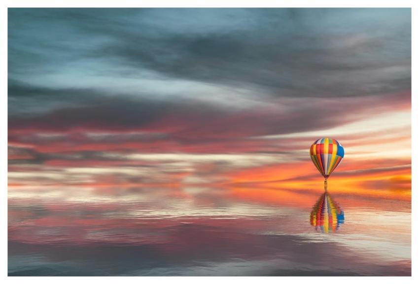 Balloon Nature Clouds Sunset