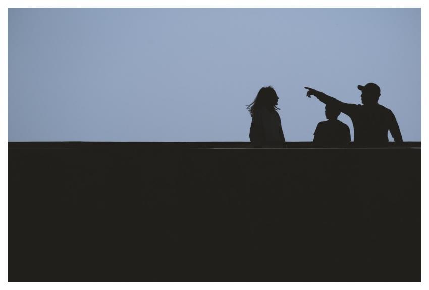 Silhouette People Friends Dark