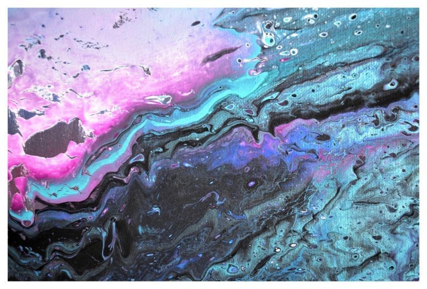 Painting Abstract Waves Colorful