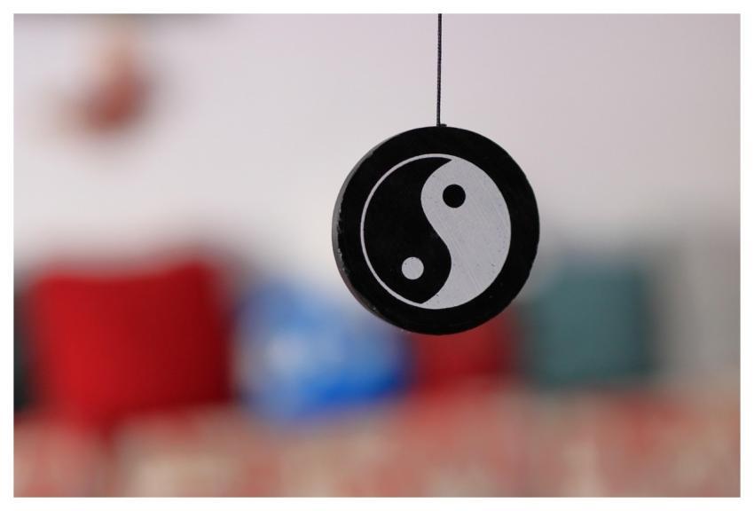 Ying Yang Balance Stone Texture Symbol