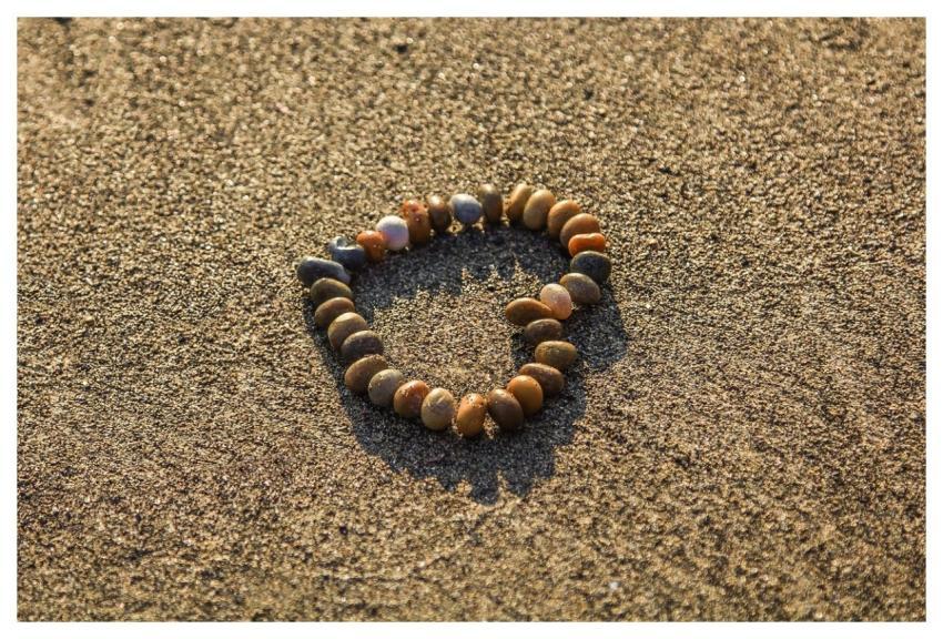 Heart Pebbles Sand Nature