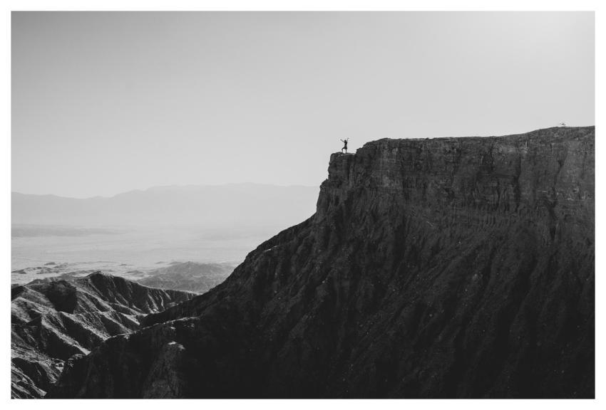 Mountain Cliff Person Peak