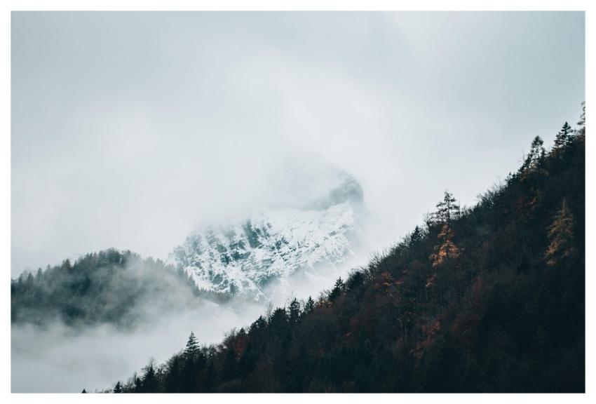 Mountain Summit Forest Winter