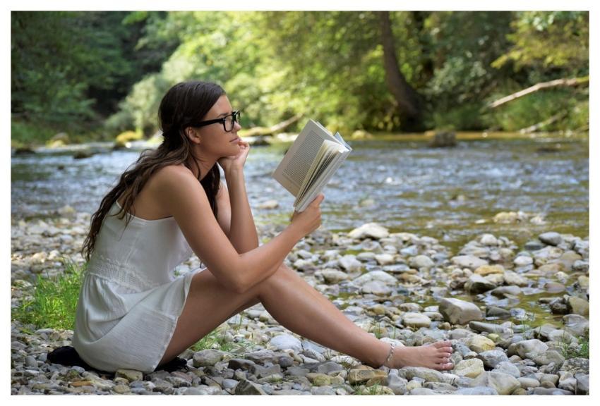 Girl Woman Read Book