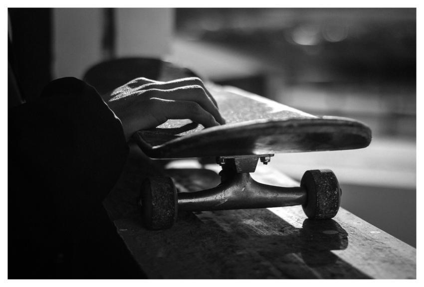 Hand Black And White Skateboard Sport