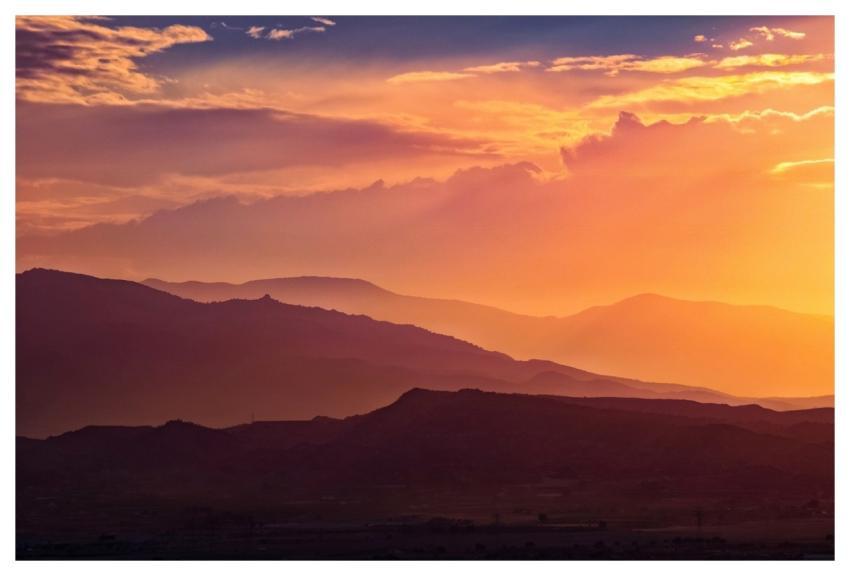 Sunset Nature Mountains Landscape