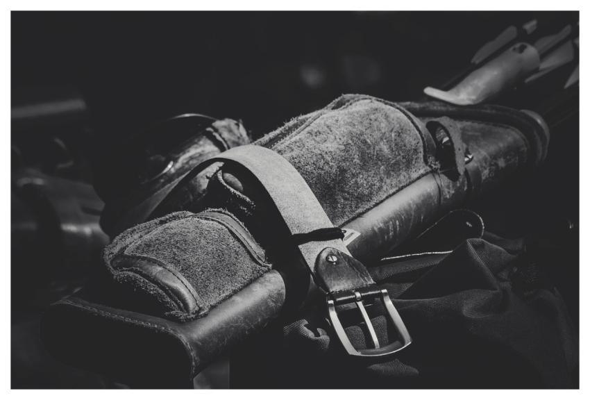 Archery Buckle Leather Leather Bag