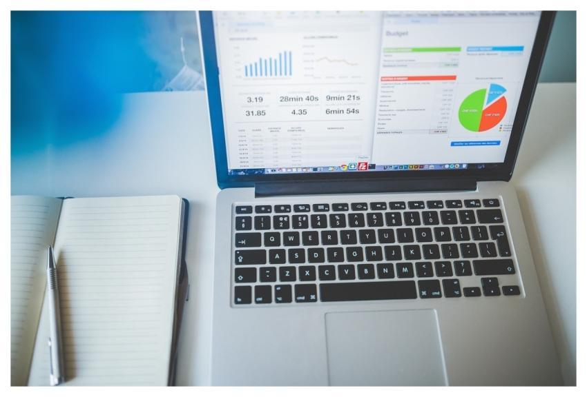 Laptop Notebook Business Charts