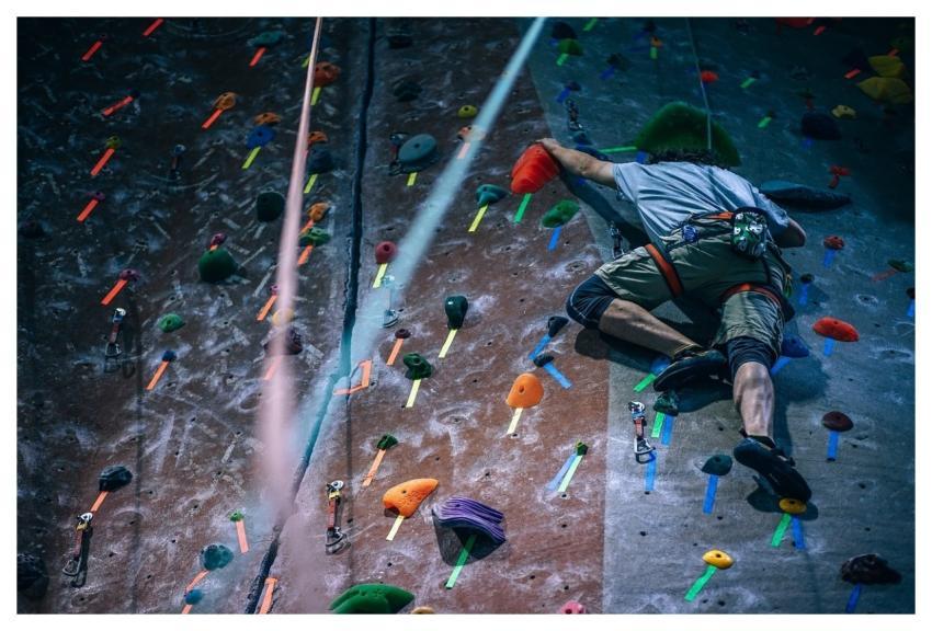 People Man Climbing Rappelling